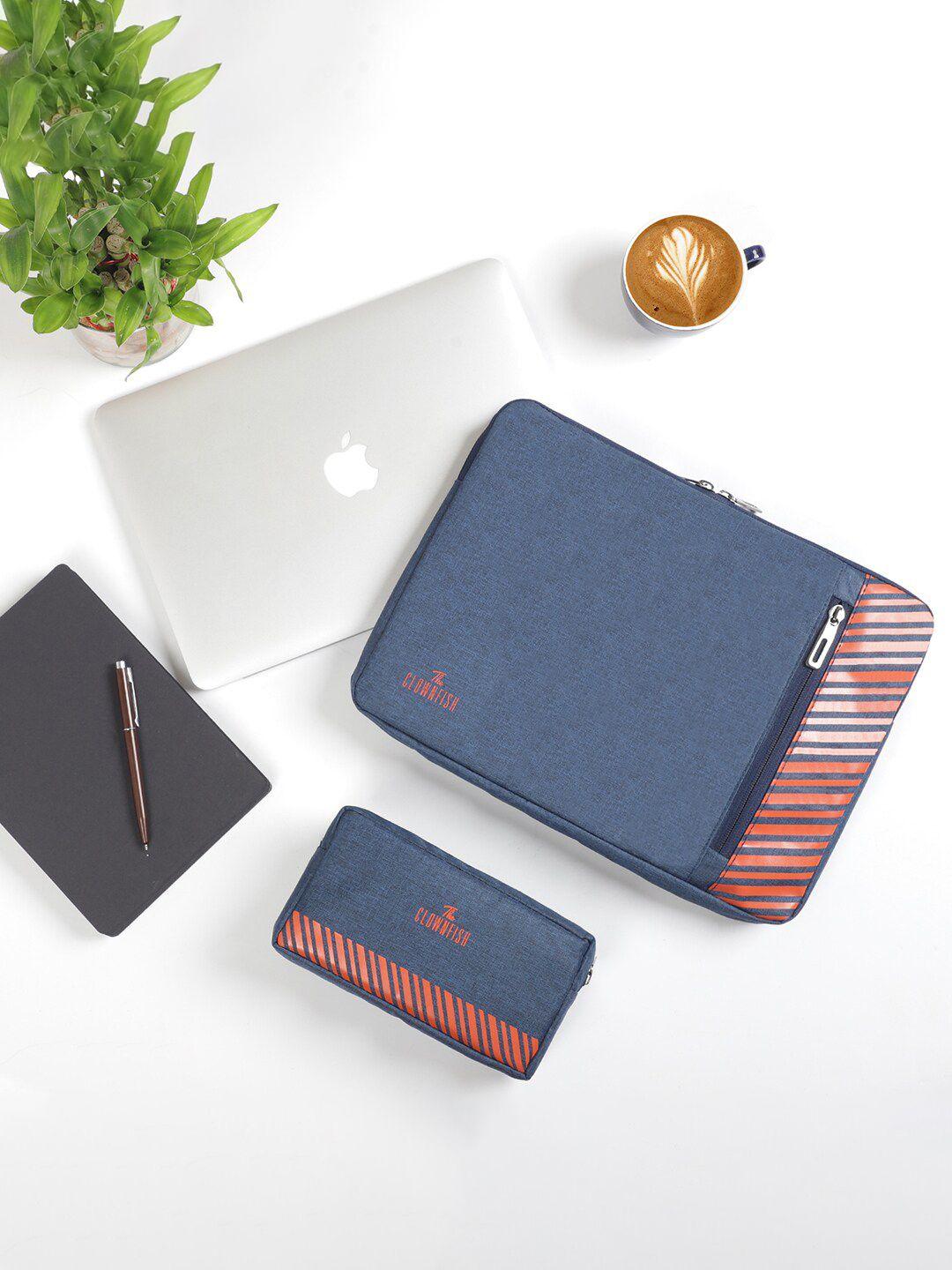 the clownfish solid laptop sleeve with pouch