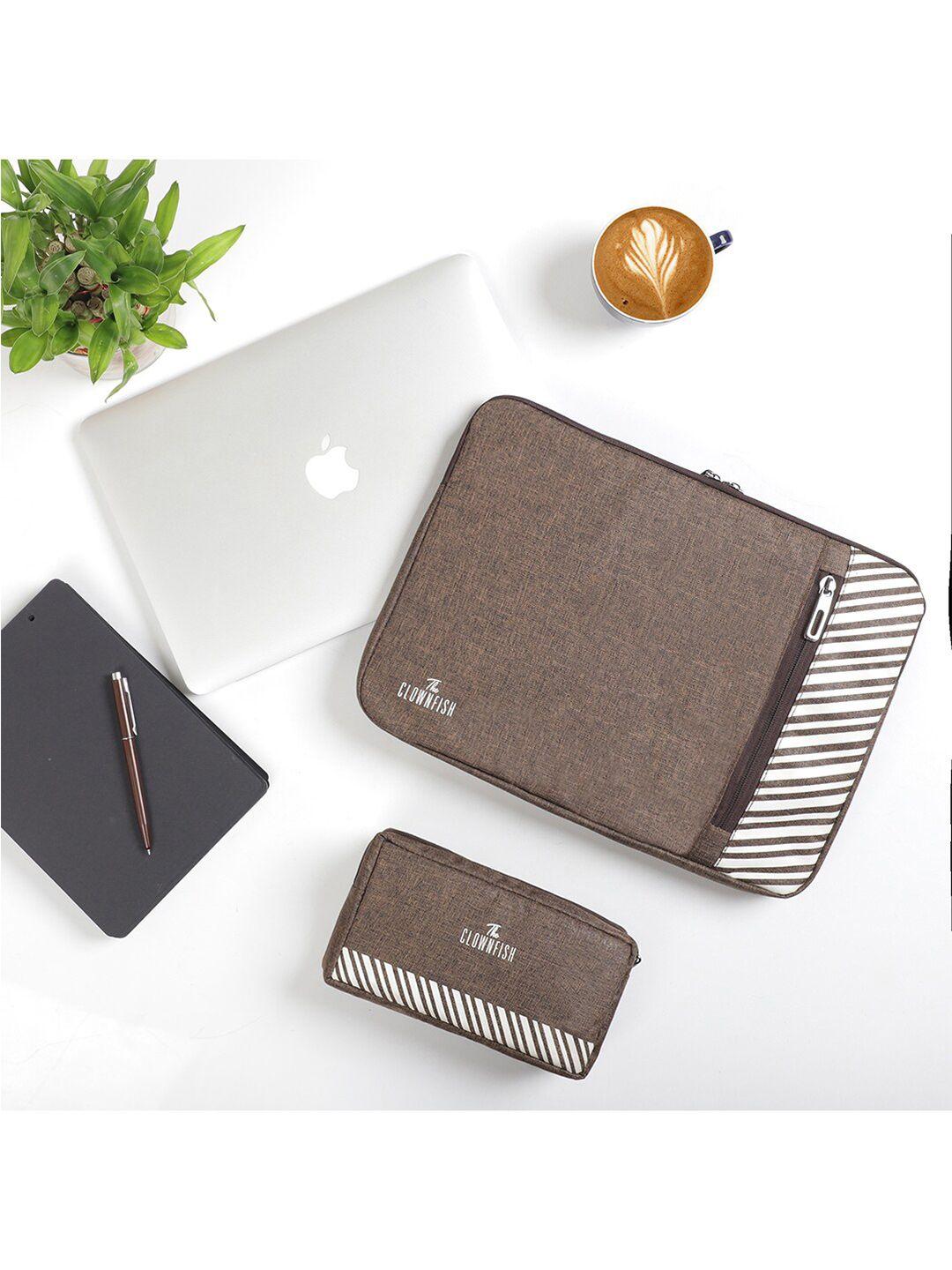 the clownfish solid laptop sleeve with pouch