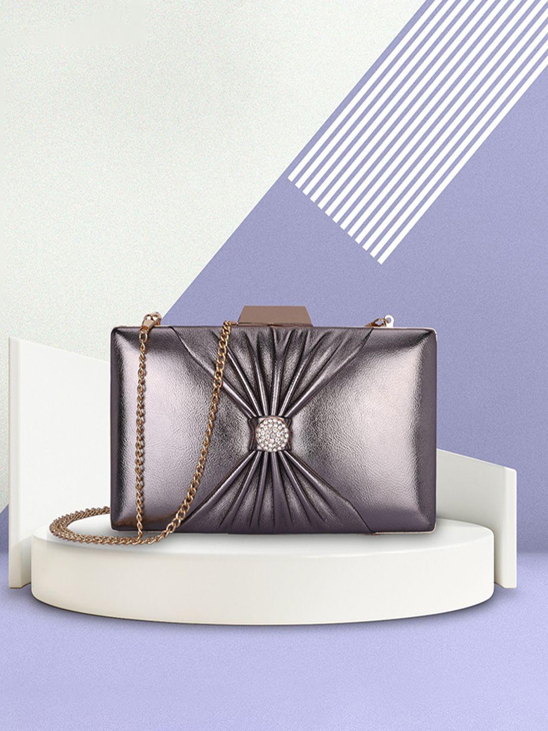 the clownfish textured bow detail box clutch