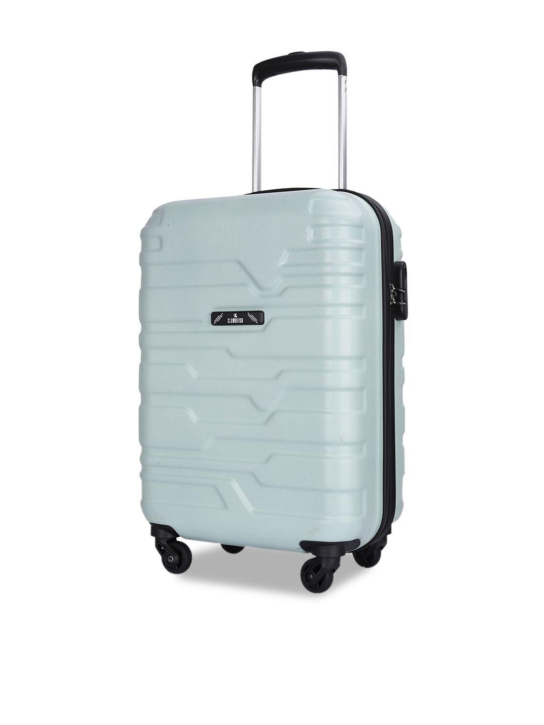 the clownfish textured hard-sided compression straps medium suitcase