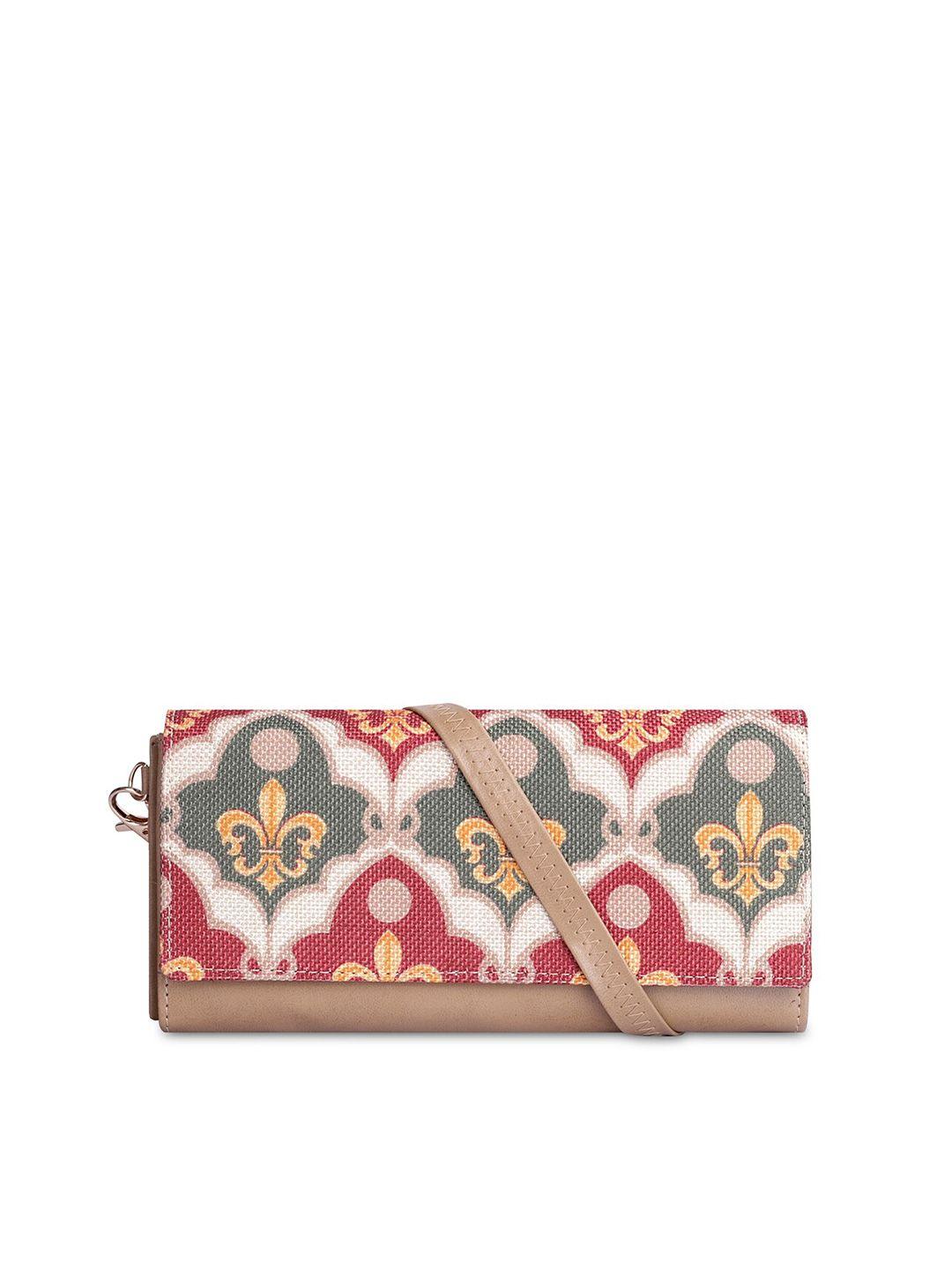 the clownfish women ethnic motifs printed two fold wallet