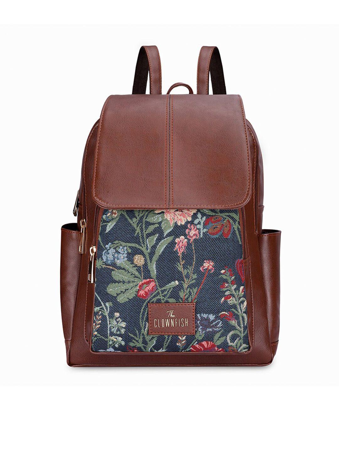 the clownfish women floral printed medium backpack