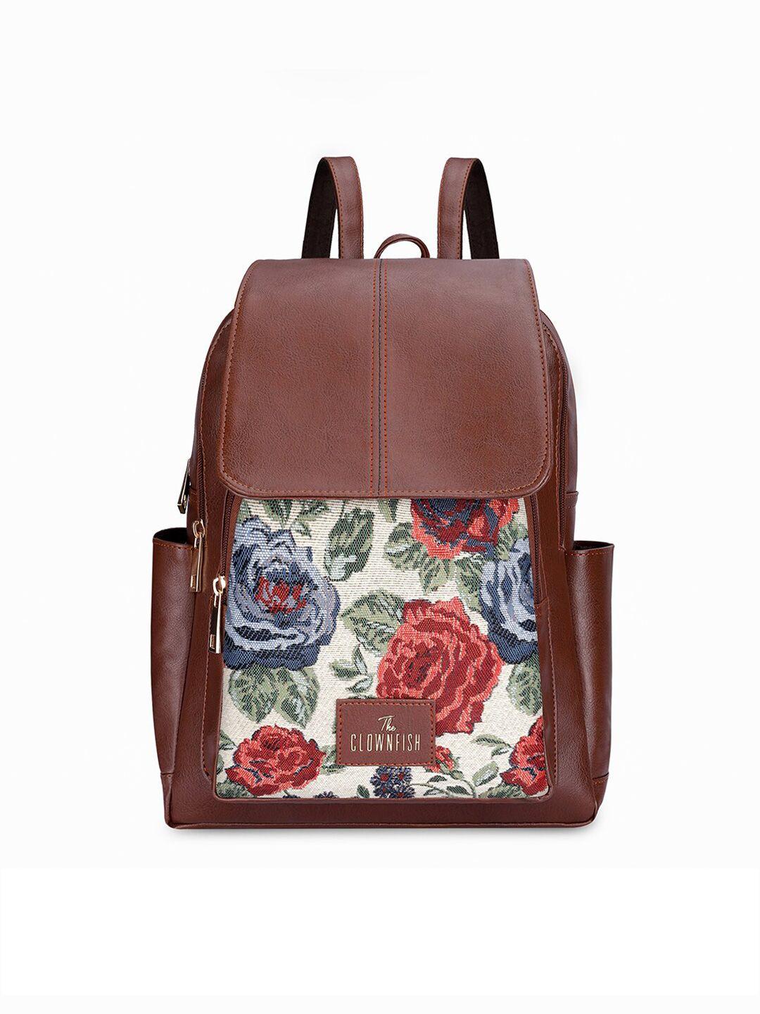 the clownfish women floral printed medium backpack