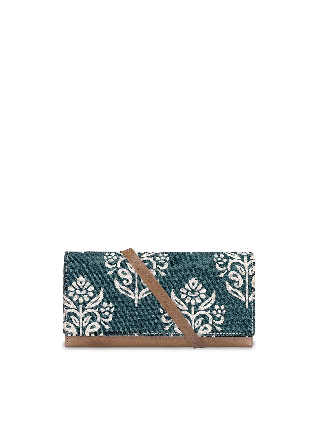 the clownfish women floral printed two fold wallet