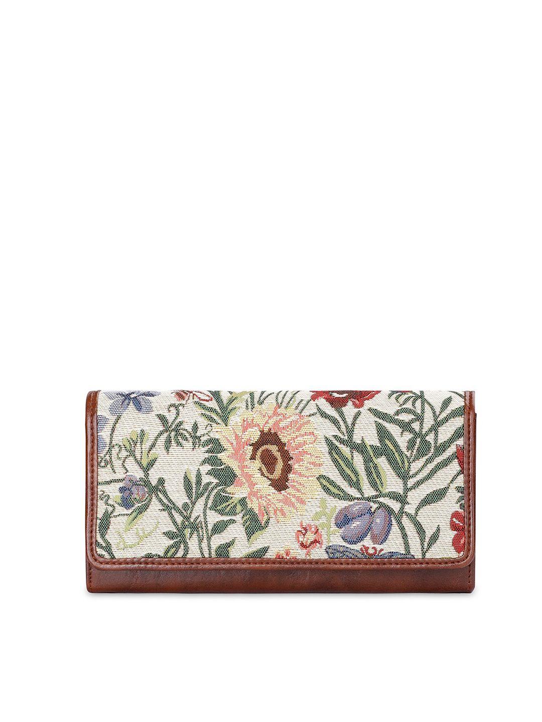 the clownfish women floral printed two fold wallet