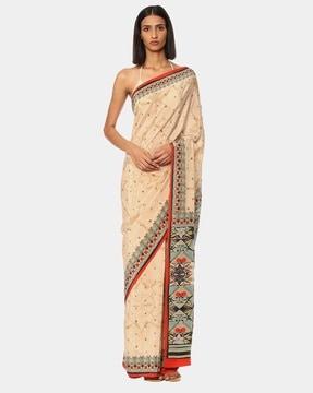 the crepe print highlight saree