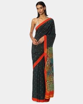 the crepe save the date saree
