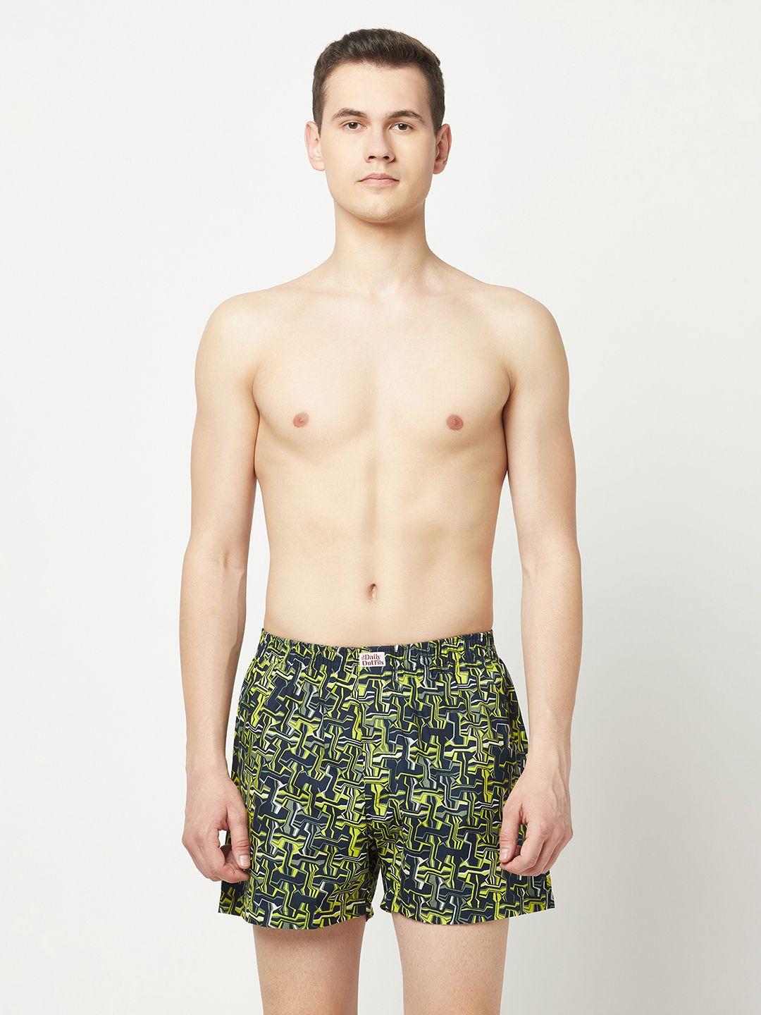 the daily outfits men printed pure cotton ultimate comfort boxers