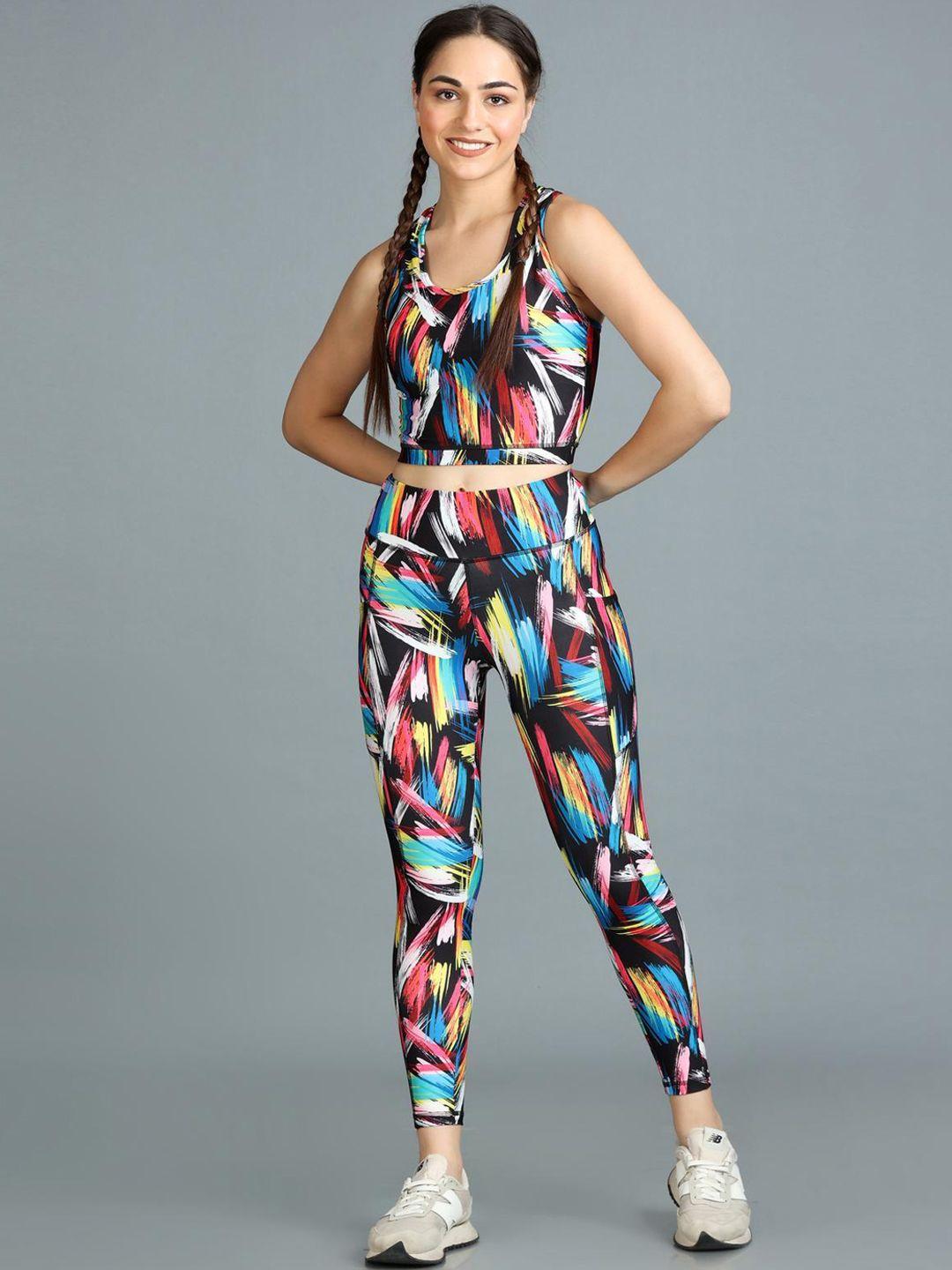 the dance bible printed activewear padded top & leggings co-ord set