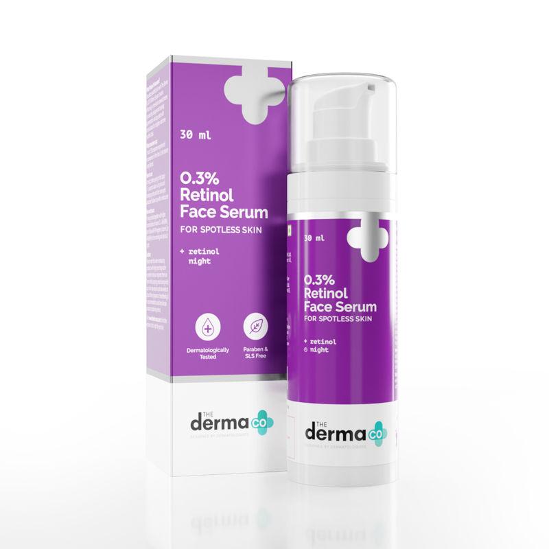 the derma co. 0.3% retinol face serum for spotless skin