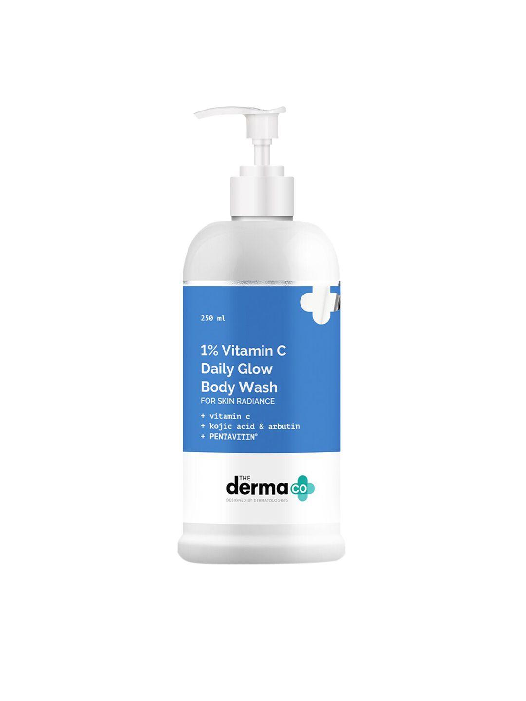 the derma co. 1% vitamin c daily glow body wash for skin radiance - 250 ml