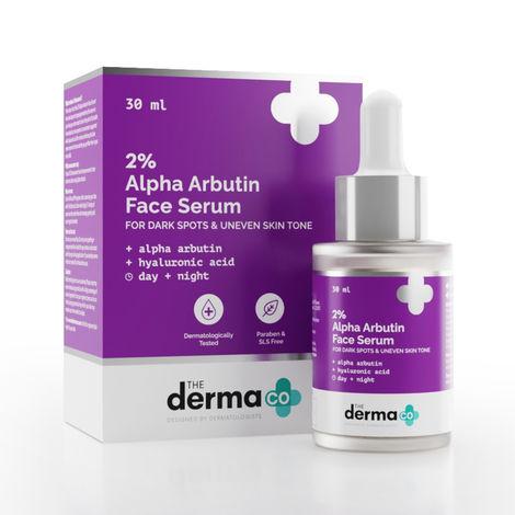 the derma co. 2% alpha arbutin face serum for dark spots & uneven skin tone - 30 ml