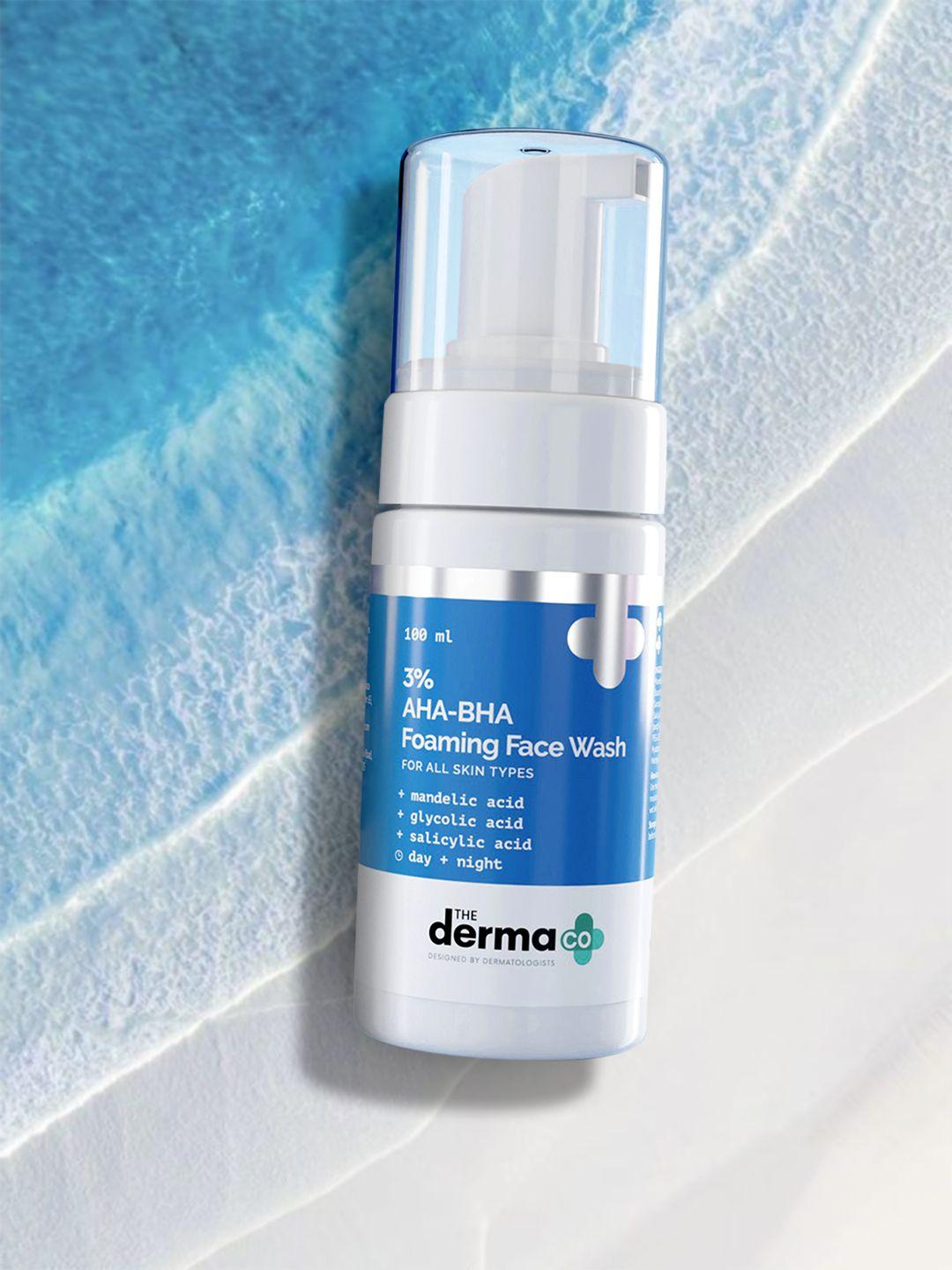 the derma co. 3% aha-bha foaming face wash