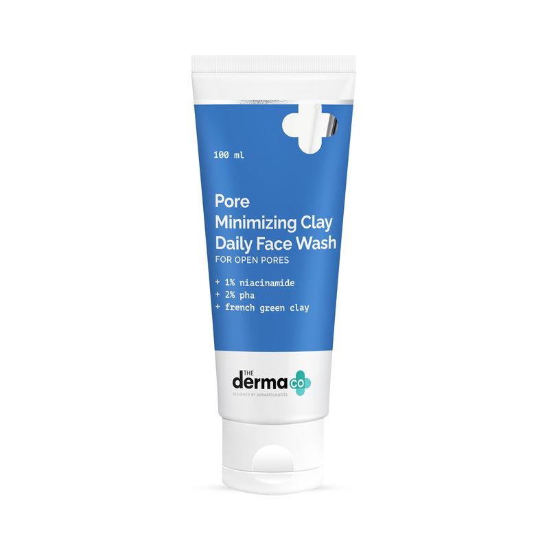 the derma co. pore minimizing clay daily face wash with 1% niacinamide & 2% pha for open pores