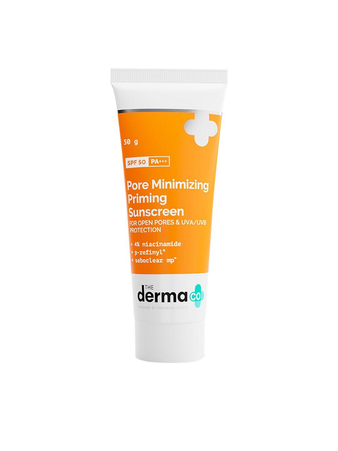 the derma co. pore minimizing priming sunscreen spf 50 & pa+++ -50g