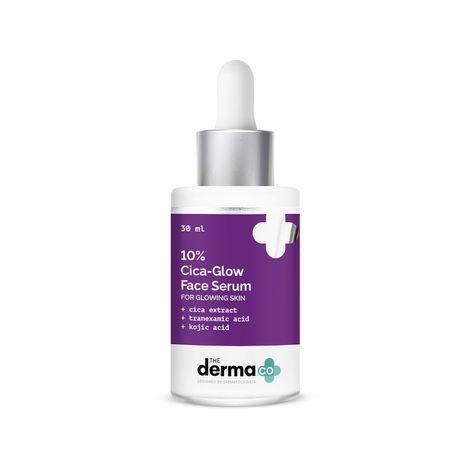 the derma co.10% cica-glow face serum with tranexamic acid & kojic acid for glowing skin (30 ml)