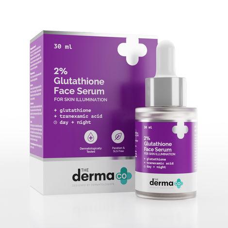 the derma co.2% glutathione face serum with glutathione and tranexamic acid for skin illumination (30 ml)