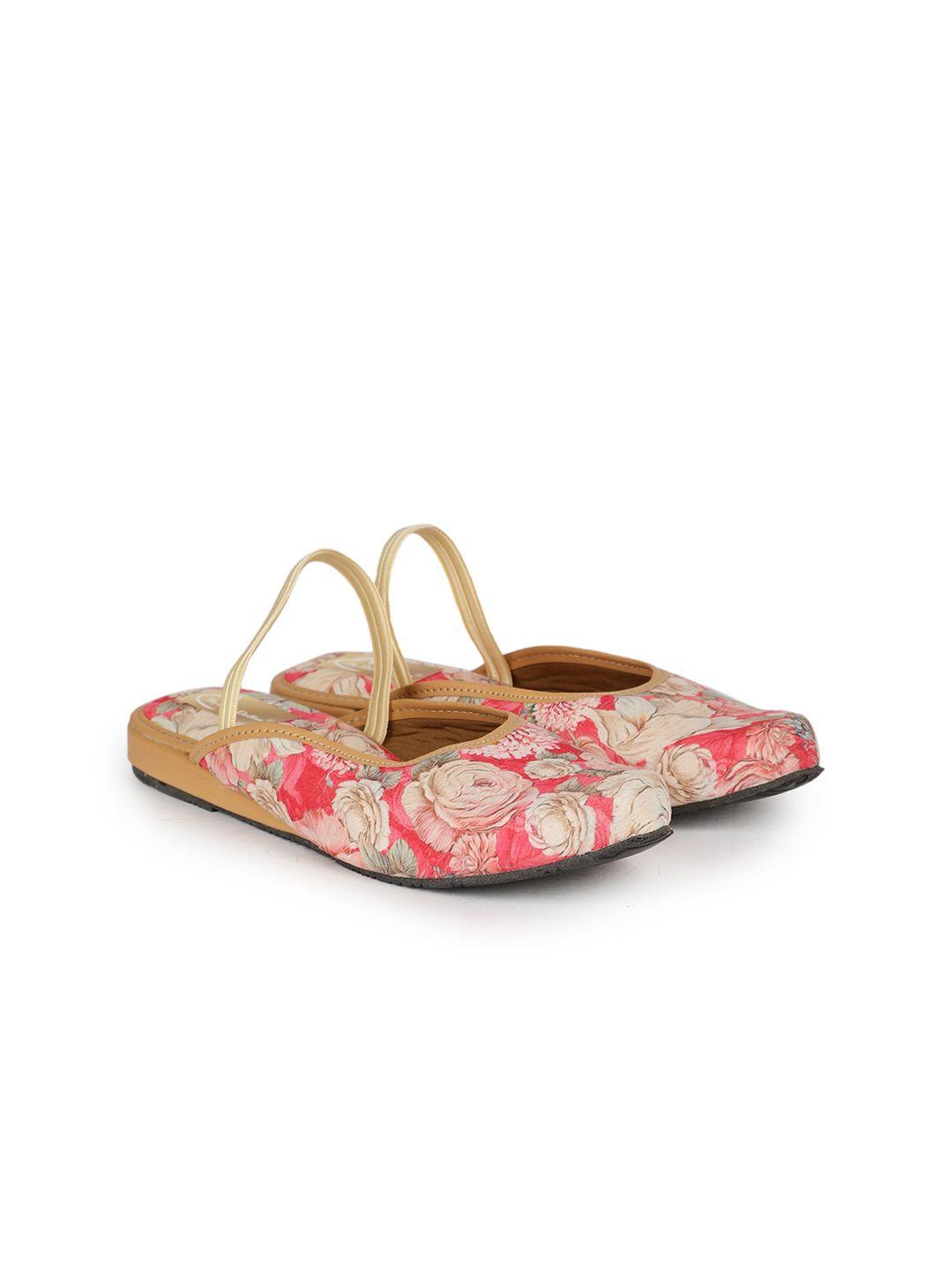 the desi dulhan printed ethnic mules with backstrap