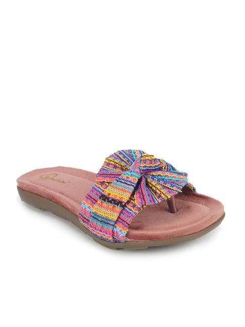 the desi dulhan women's pink thong sandals