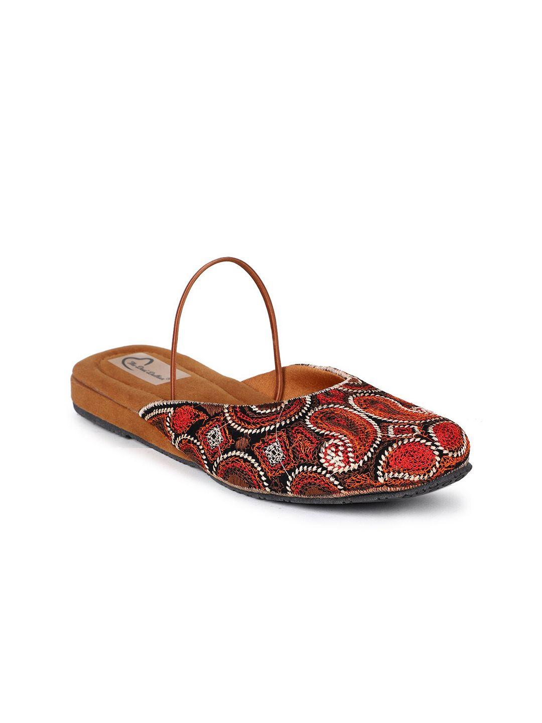 the desi dulhan women mules with embroidered flats