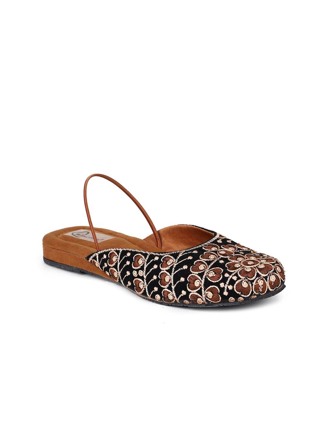 the desi dulhan women mules with embroidered flats