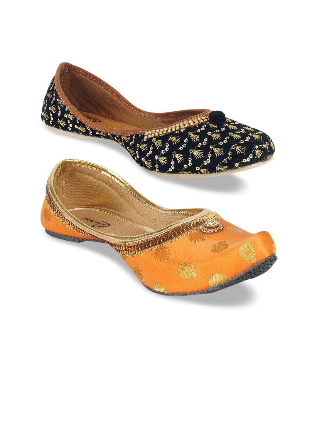 the desi dulhan women multicoloured mojaris flats