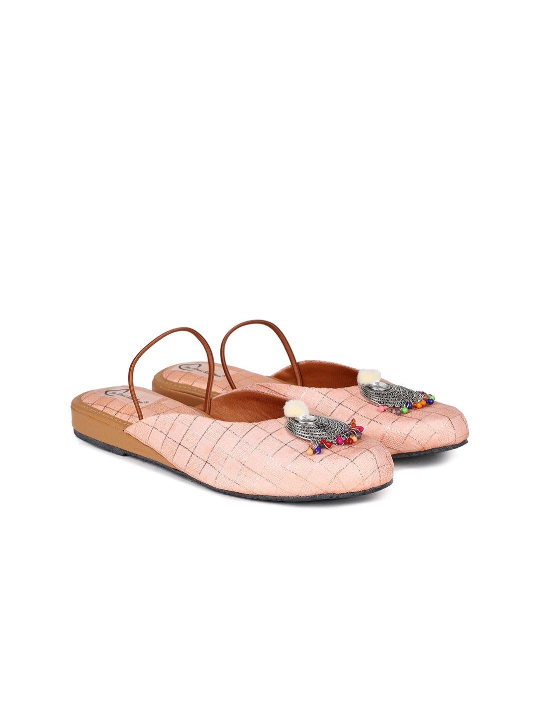 the desi dulhan women printed mules flats