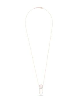 the dream catcher rose gold necklace