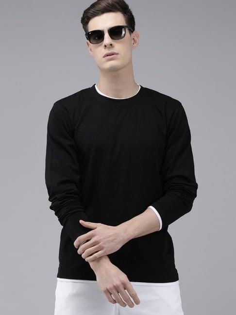 the dry state black cotton slim fit t-shirt