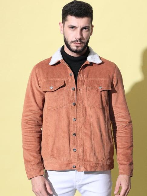 the dry state brown regular fit jacket