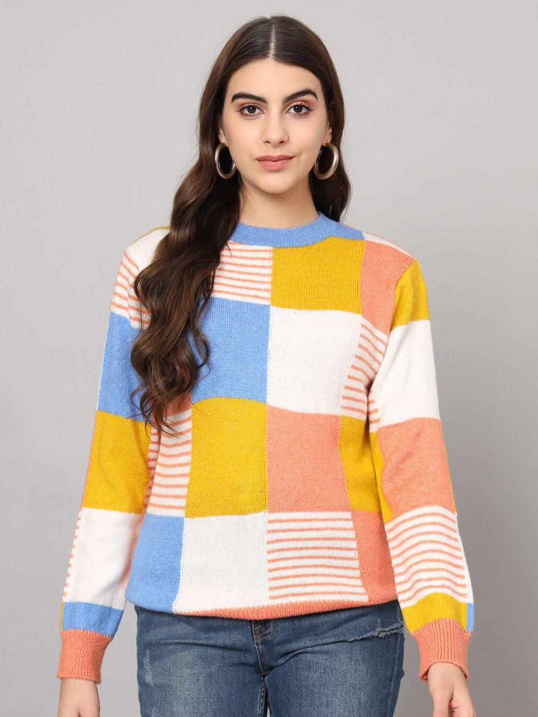 the dry state colourblocked acrylic pullover sweater