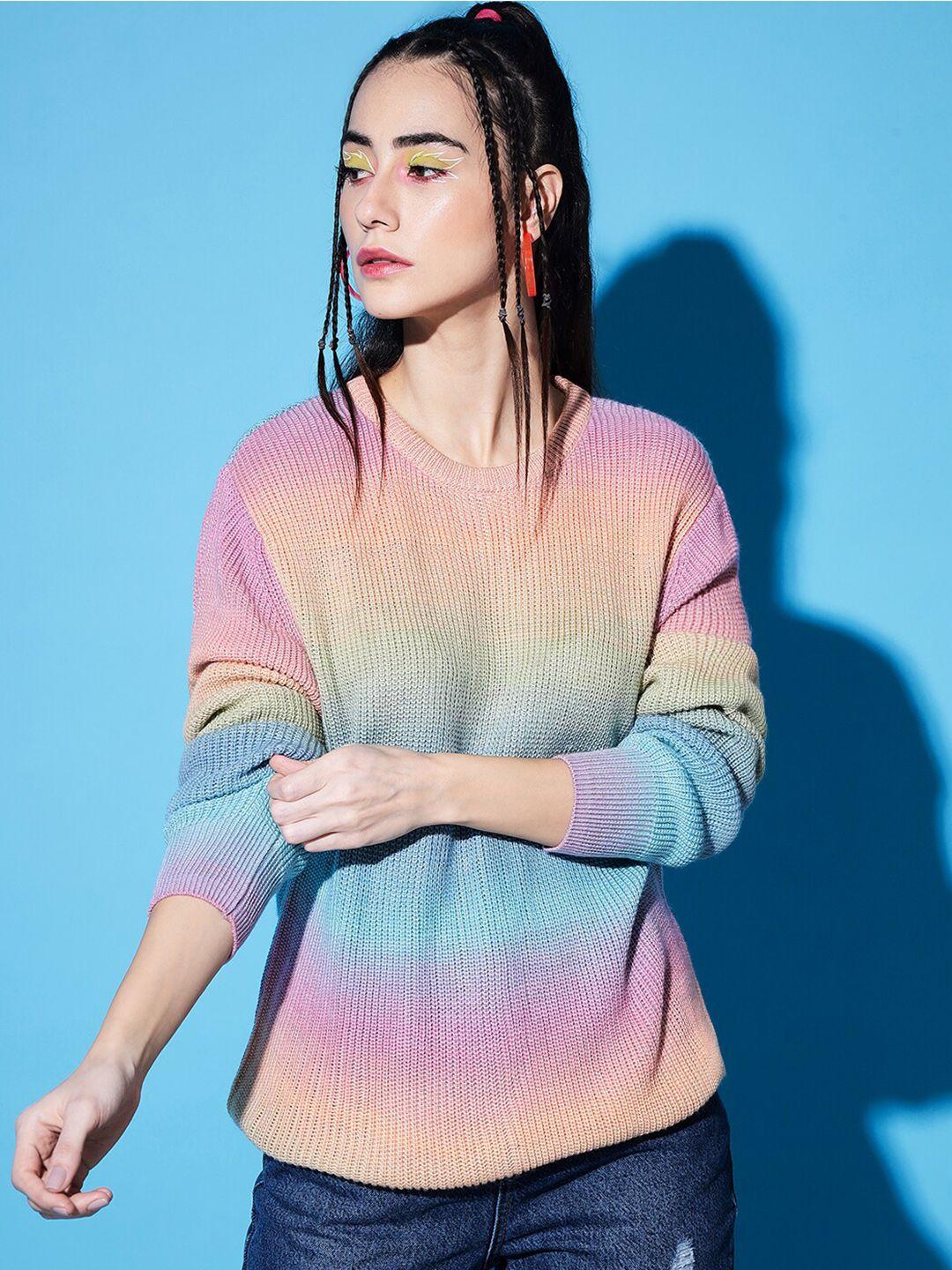 the dry state colourblocked acrylic pullover