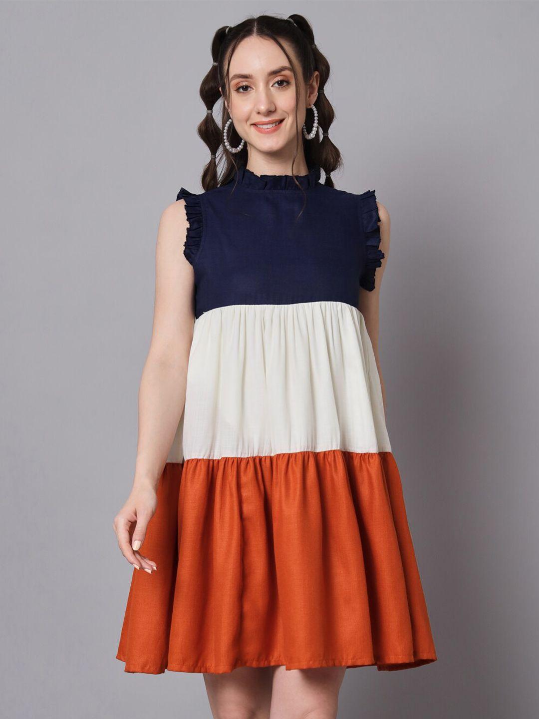 the dry state colourblocked empire dress