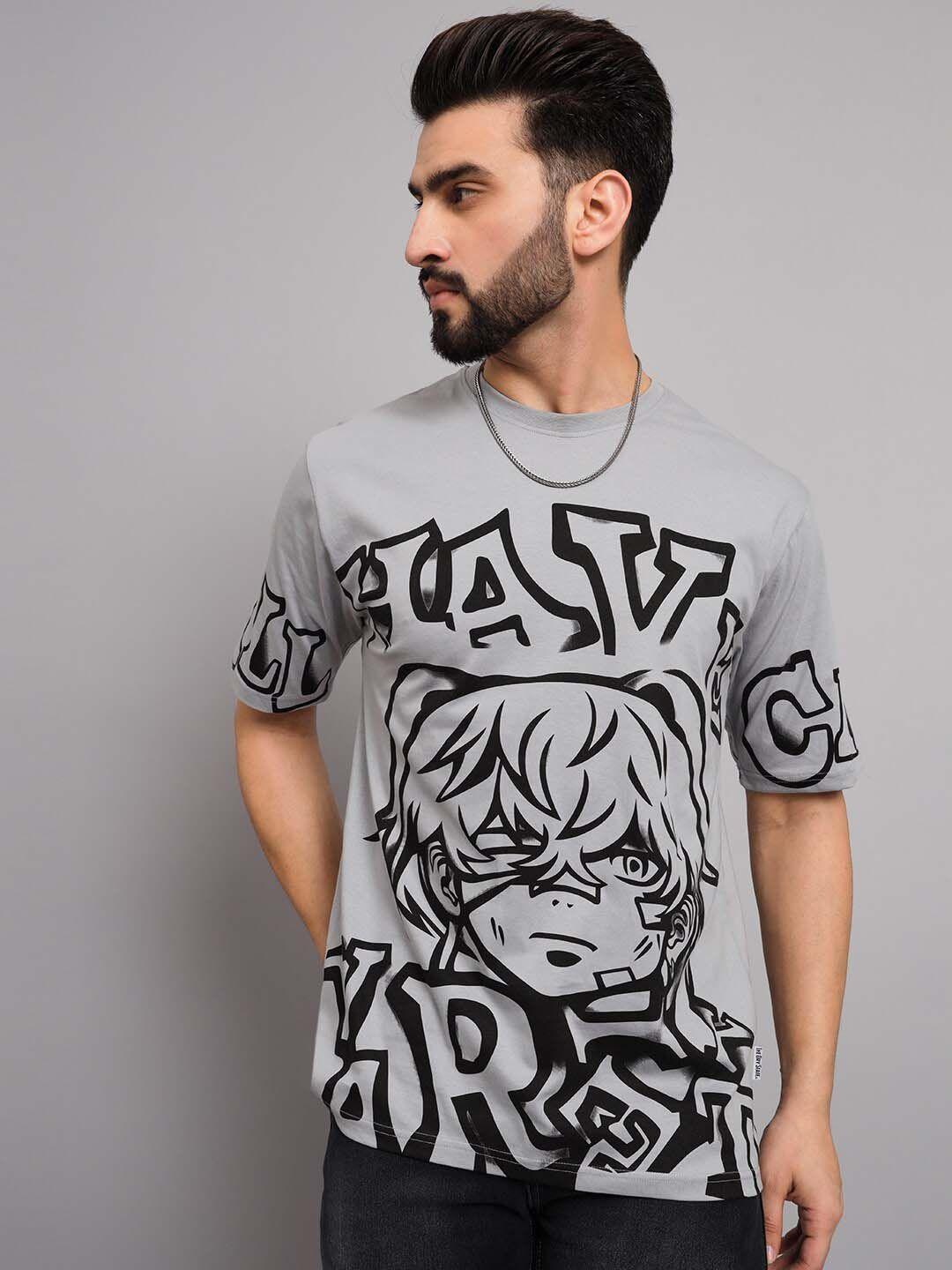 the dry state graphic printed cotton loose fit t-shirt