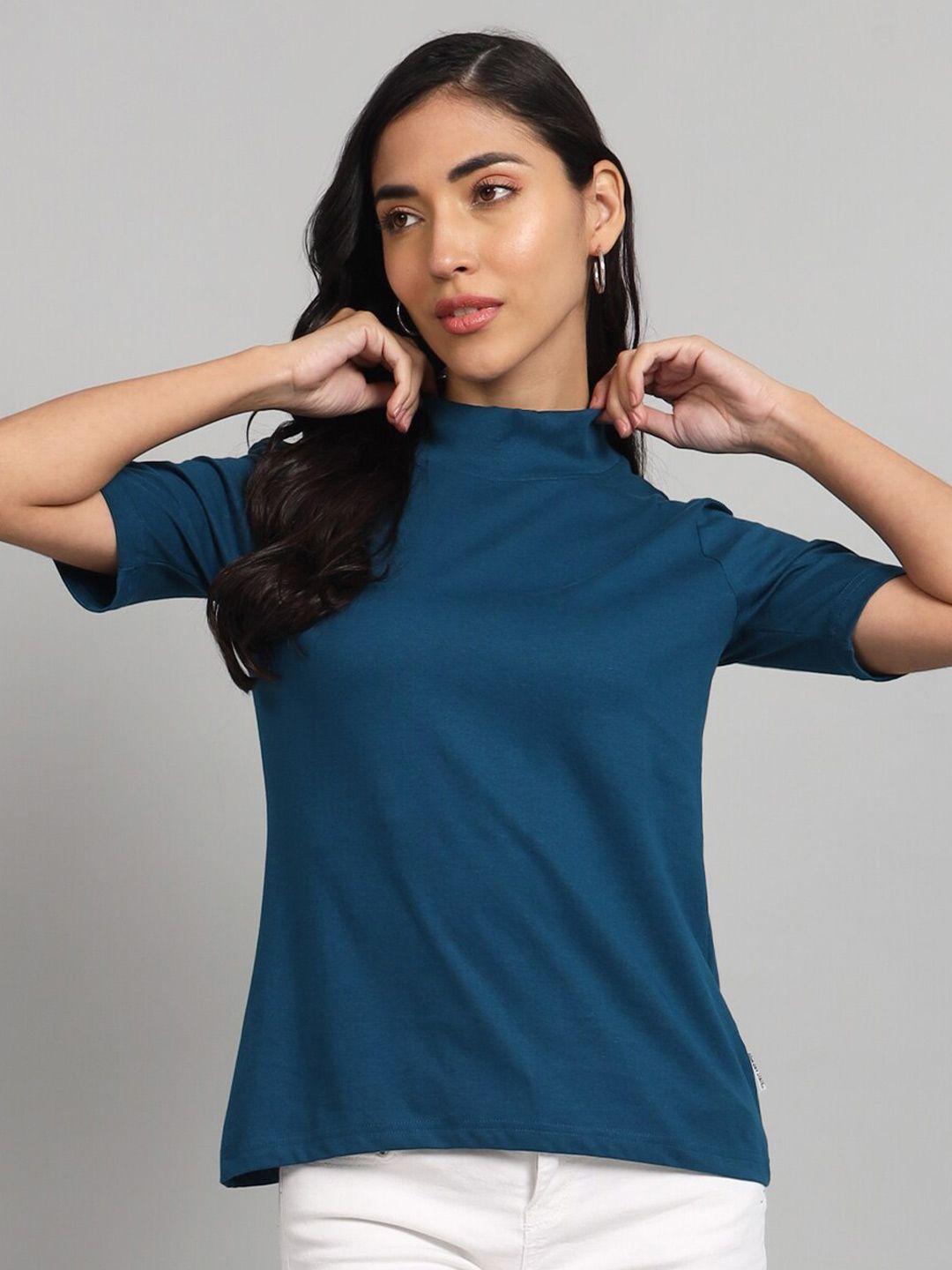 the dry state high neck cotton t-shirt