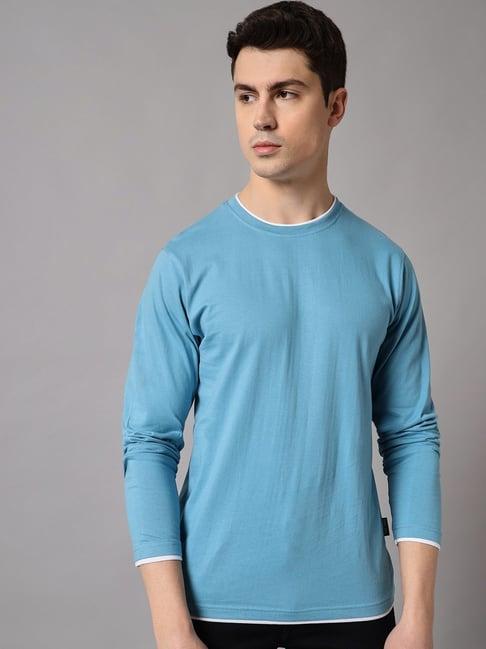 the dry state light blue cotton slim fit t-shirt