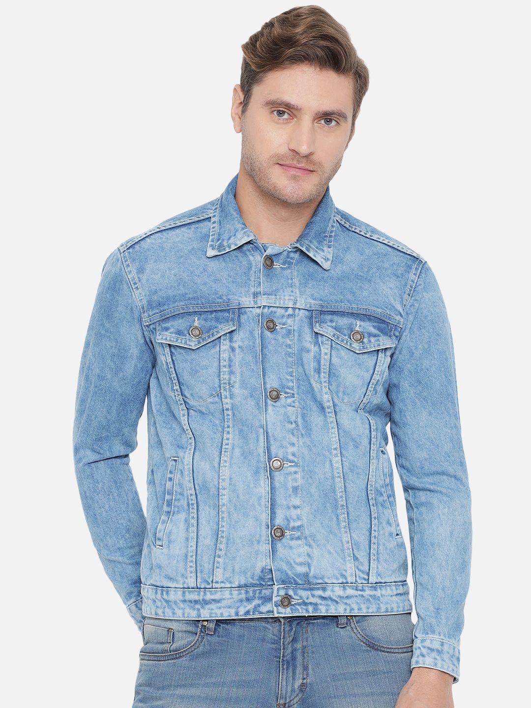 the dry state men blue washed denim jacket