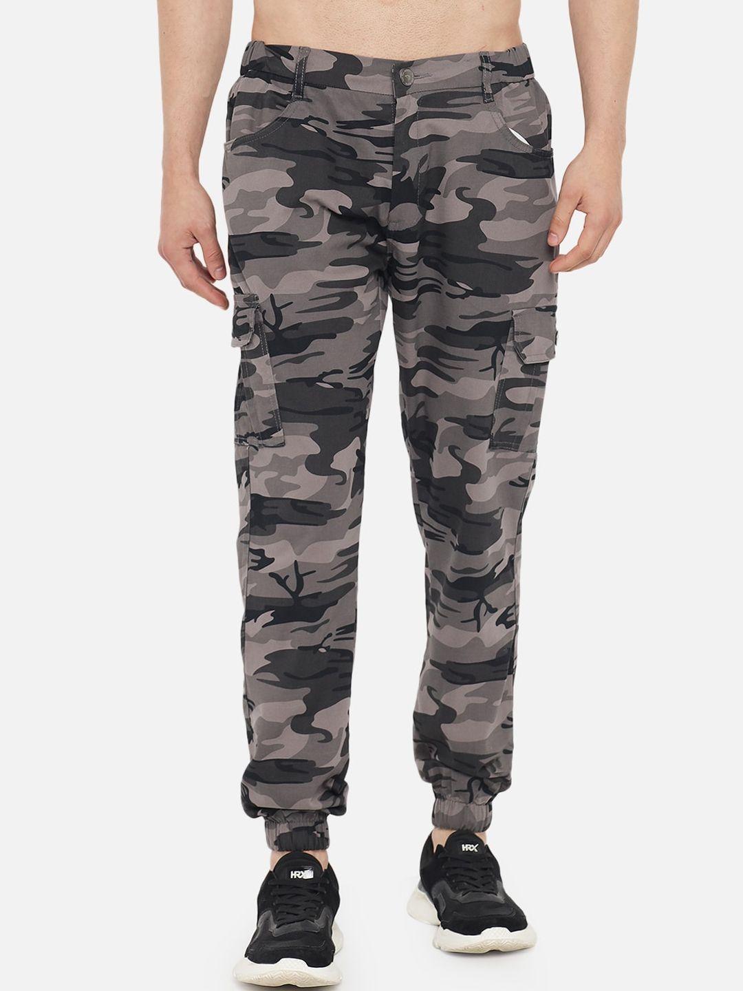 the dry state men camouflage printed relaxed loose fit joggers trousers