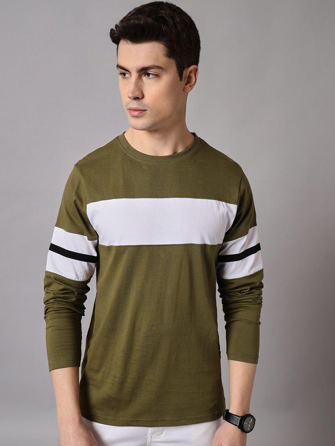 the dry state men colourblocked cotton t-shirt