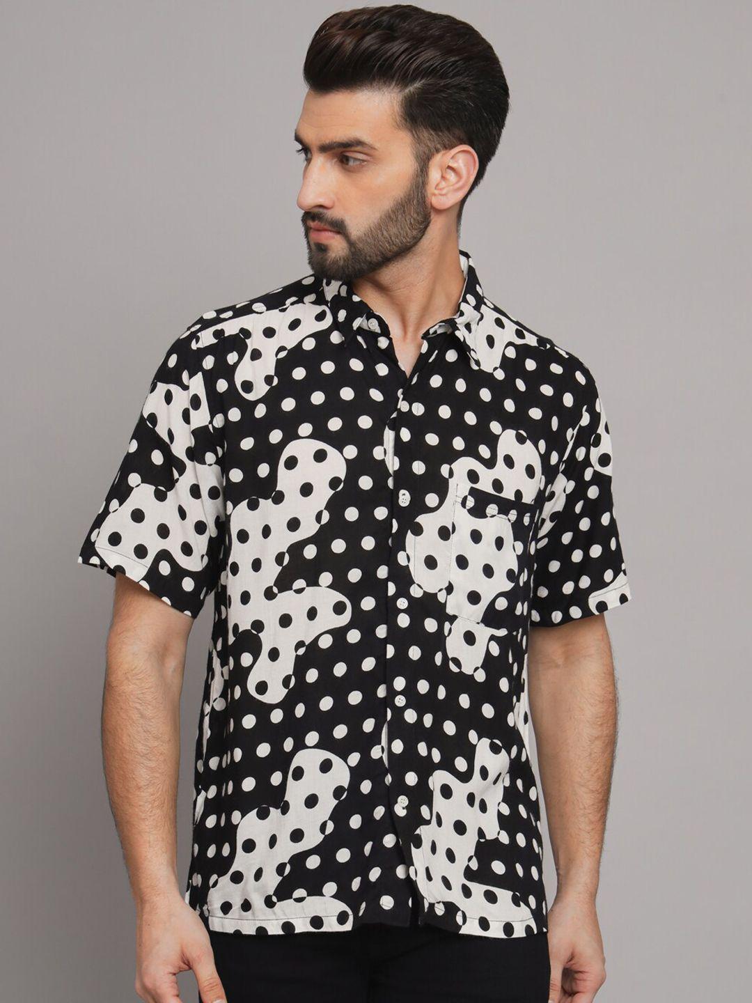 the dry state polka dots printed casual shirt