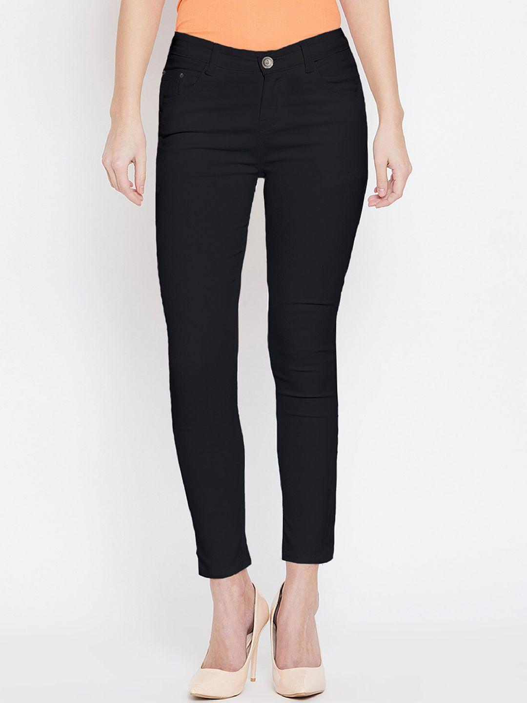 the dry state women black mid-rise slim fit jeans
