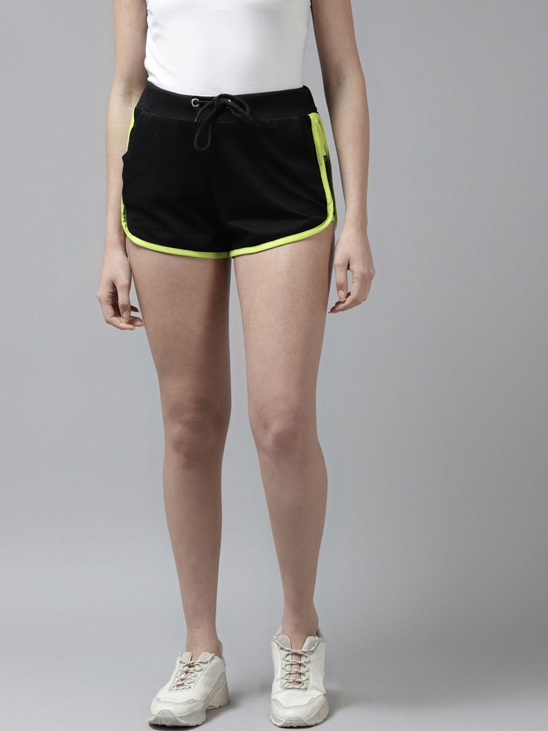 the dry state women cotton high-rise sports shorts