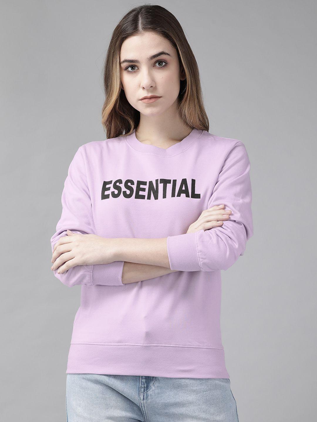 the dry state women lavender printed sweatshirt