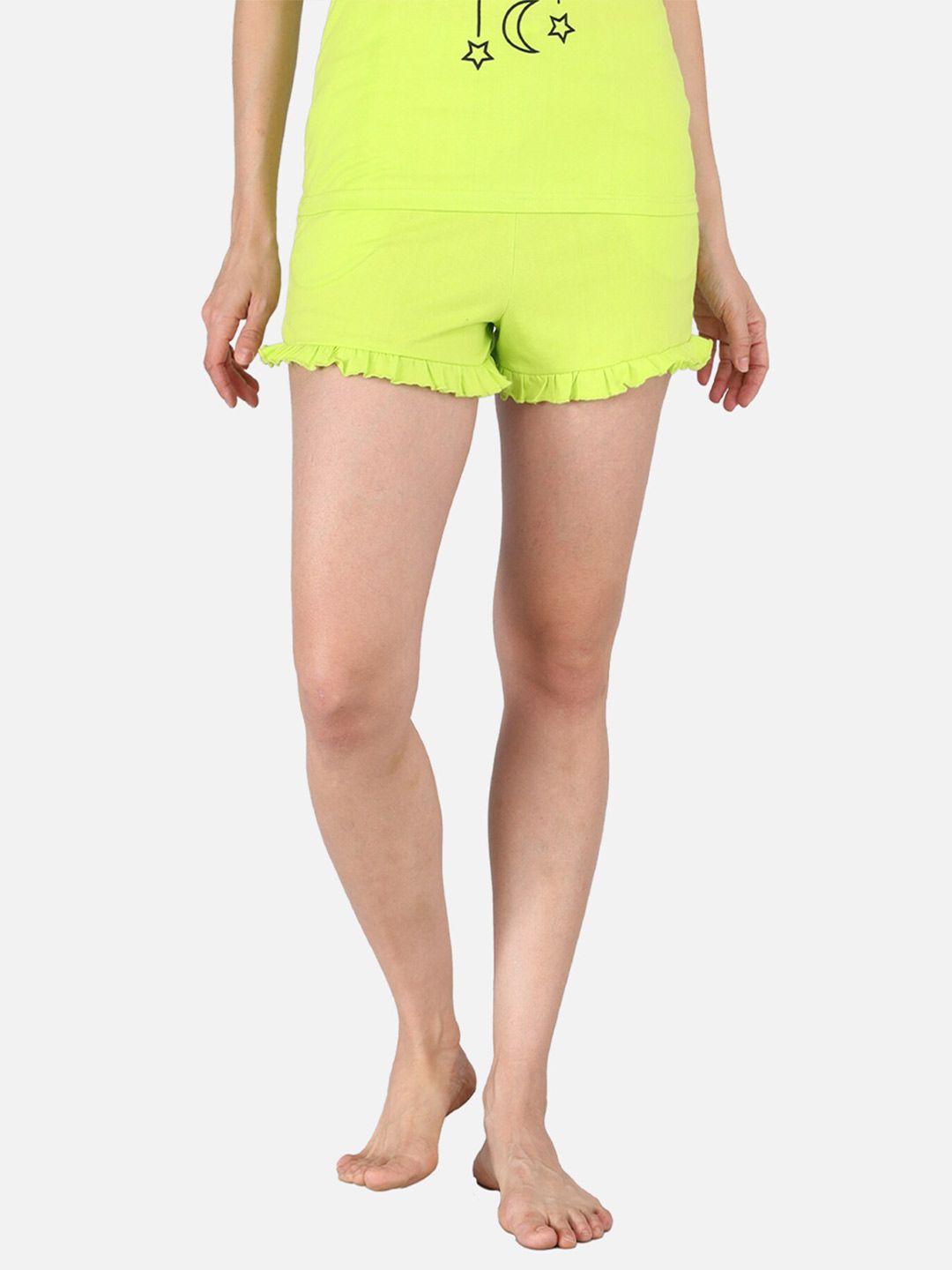the dry state women lime green lounge shorts