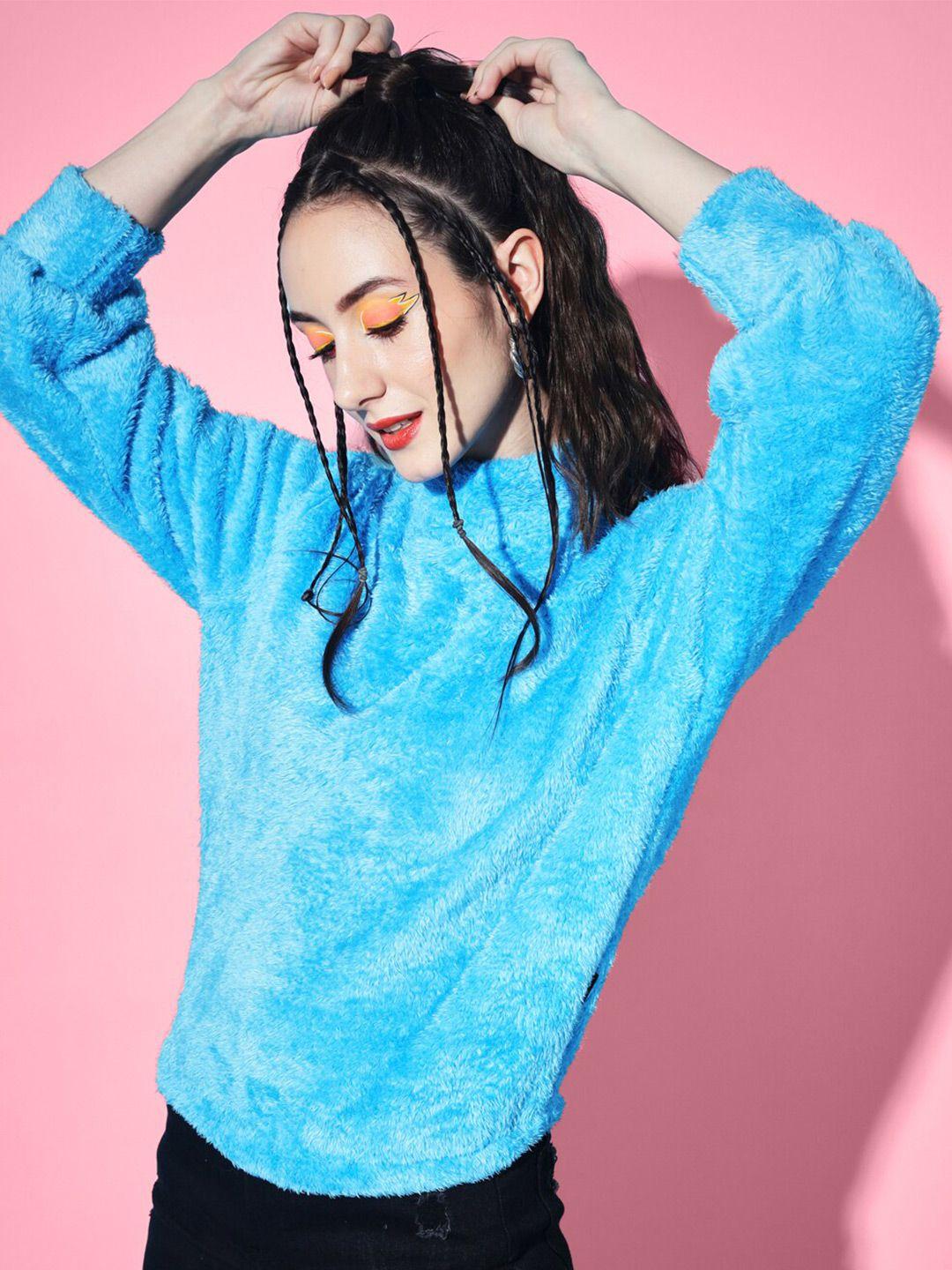 the dry state women pullover with fuzzy detail