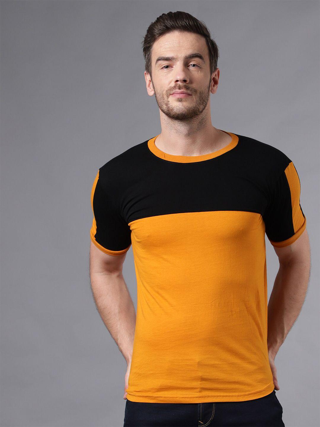 the eg store men colourblocked cotton t-shirt