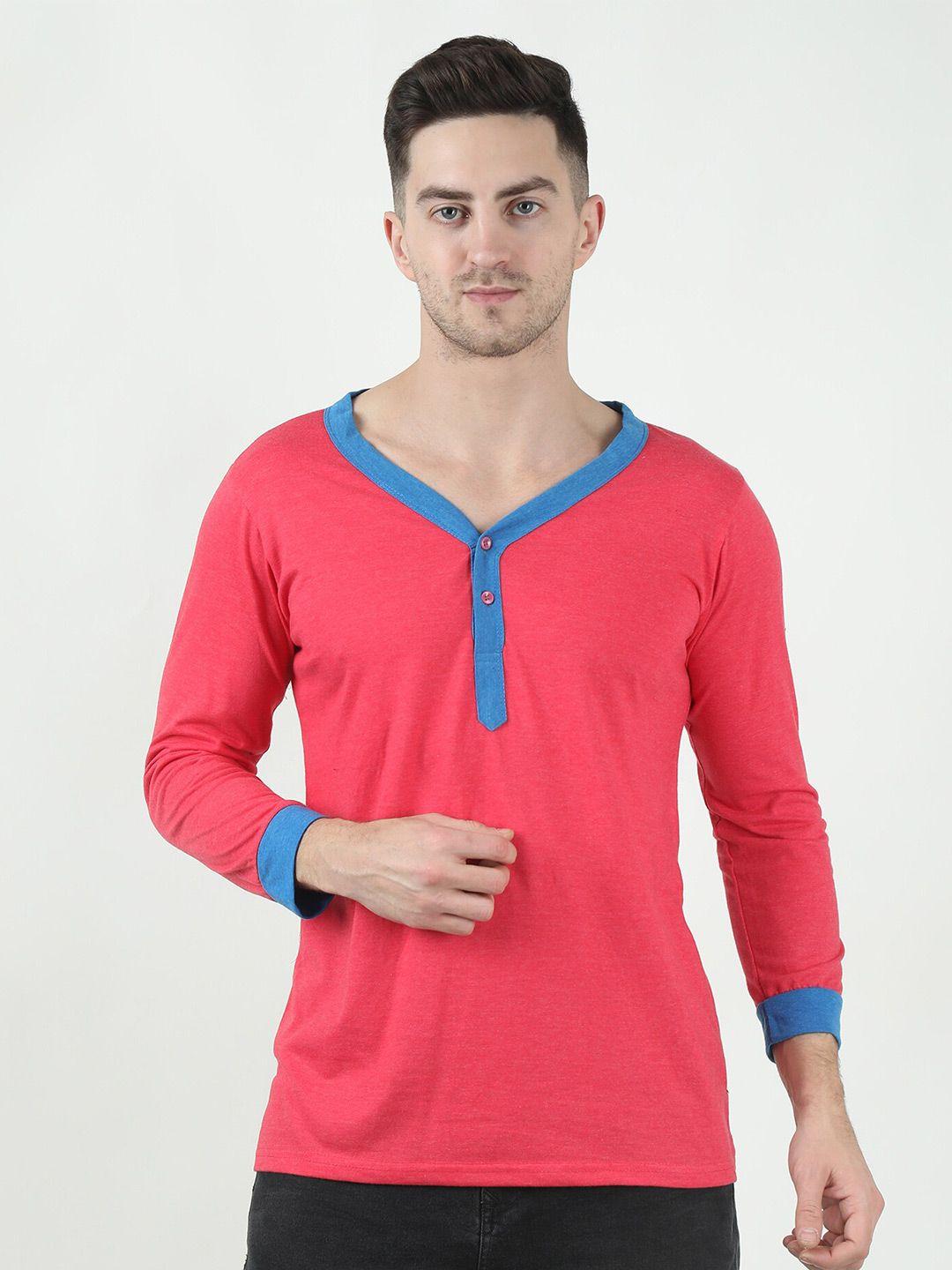 the eg store men henley neck t-shirt