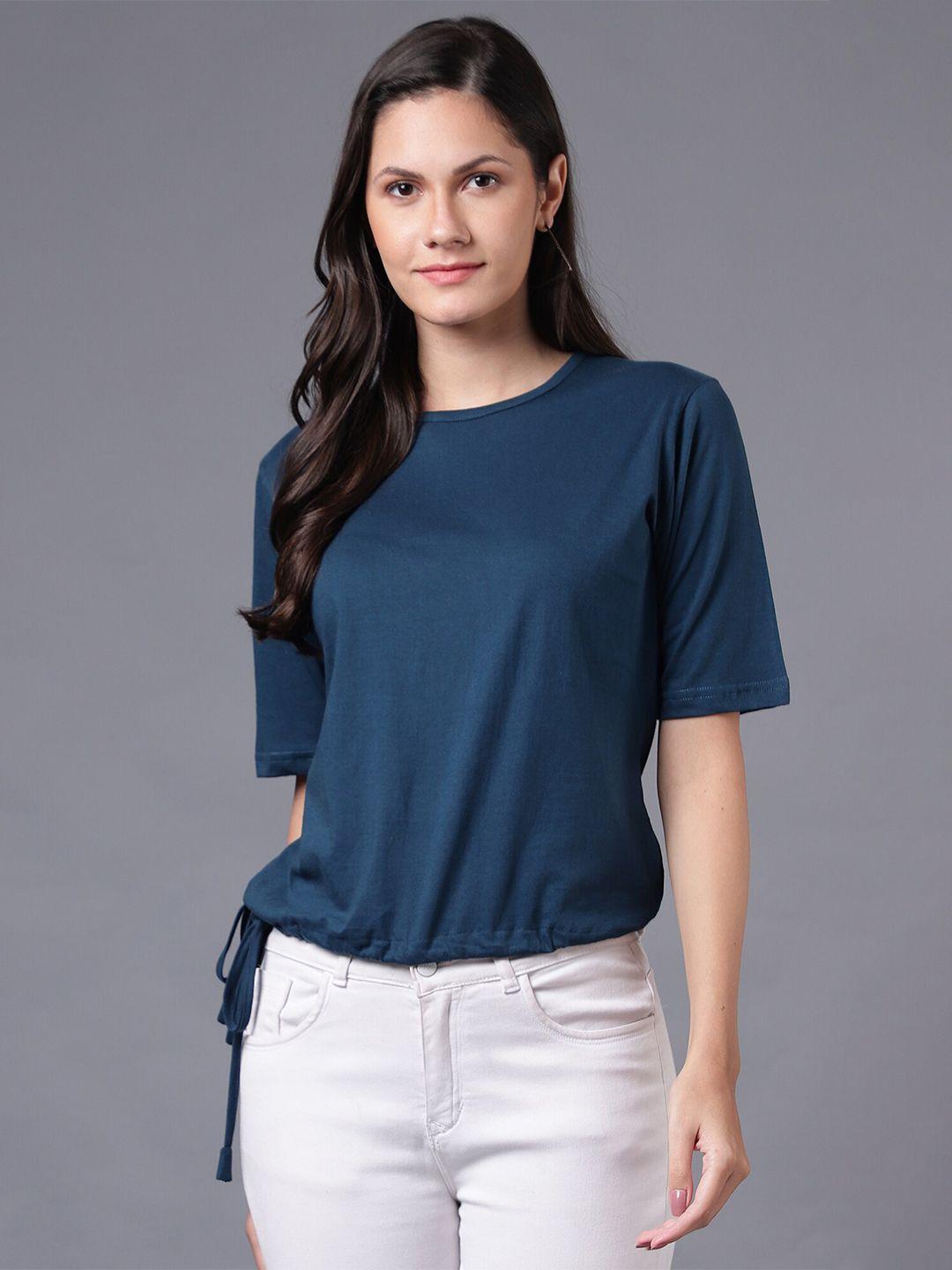 the eg store women blue & legion blue extended sleeves t-shirt