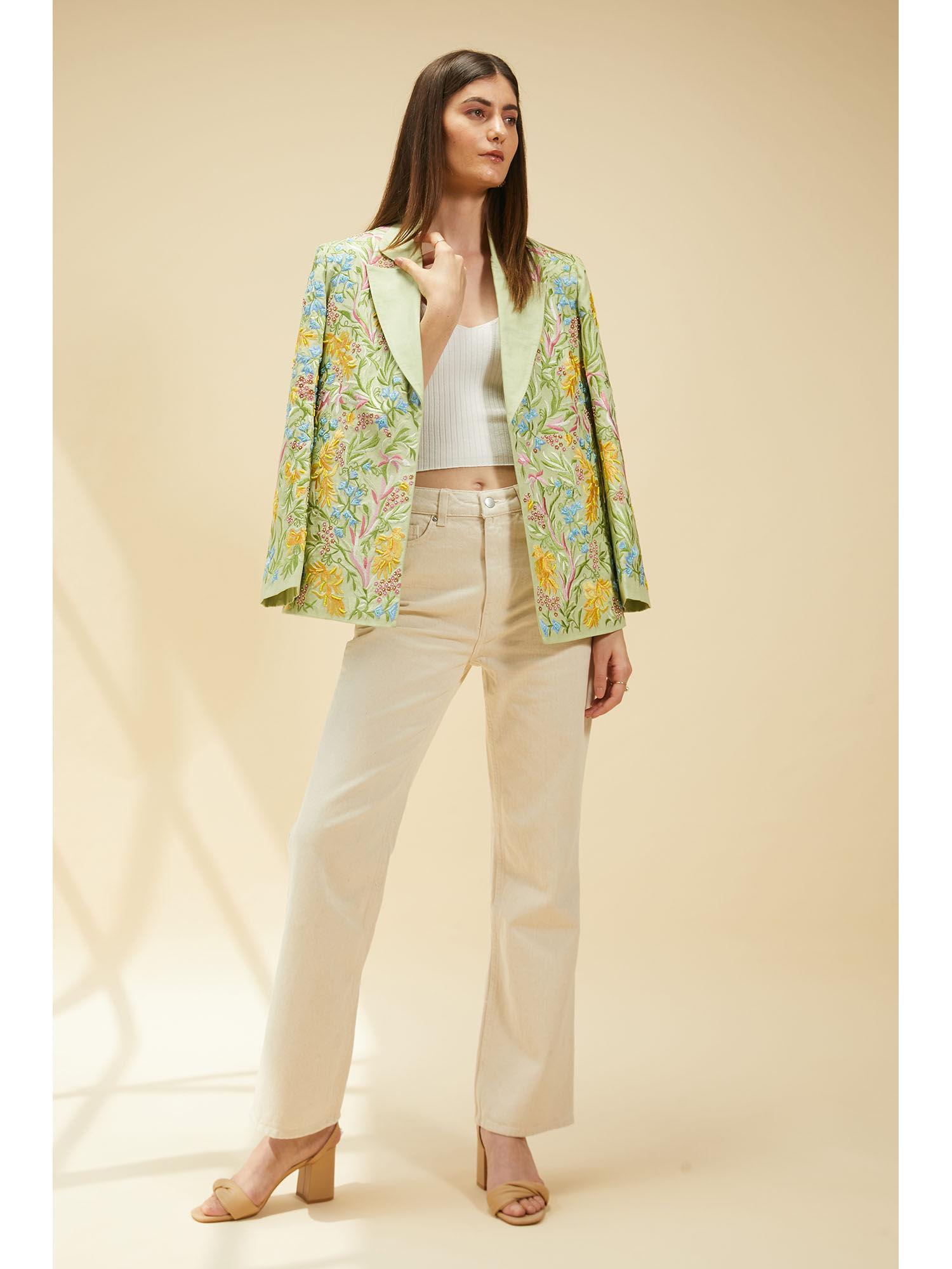 the embroidered orient sea blazer