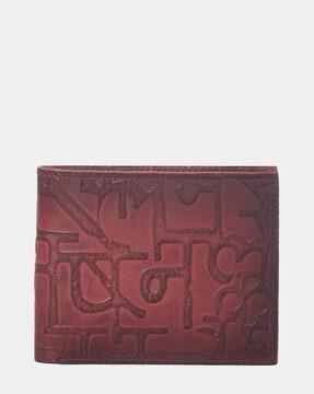 the everday embossed leather bi-fold wallet